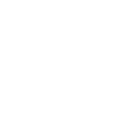 white logo mark