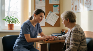 What is chemotherapy-induced myelosuppression in small cell lung cancer?