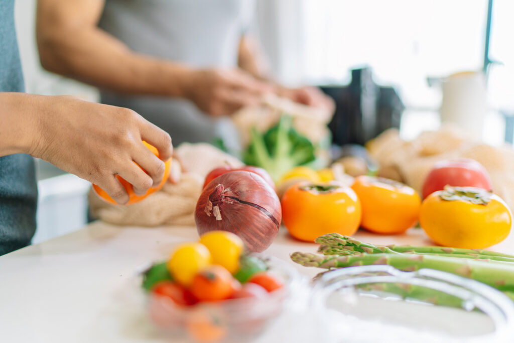 Close-up photo of woman's hand while preparing food