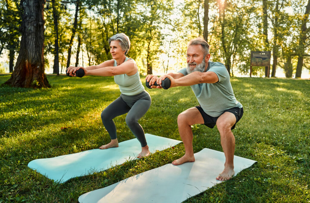 Sporty active seniors