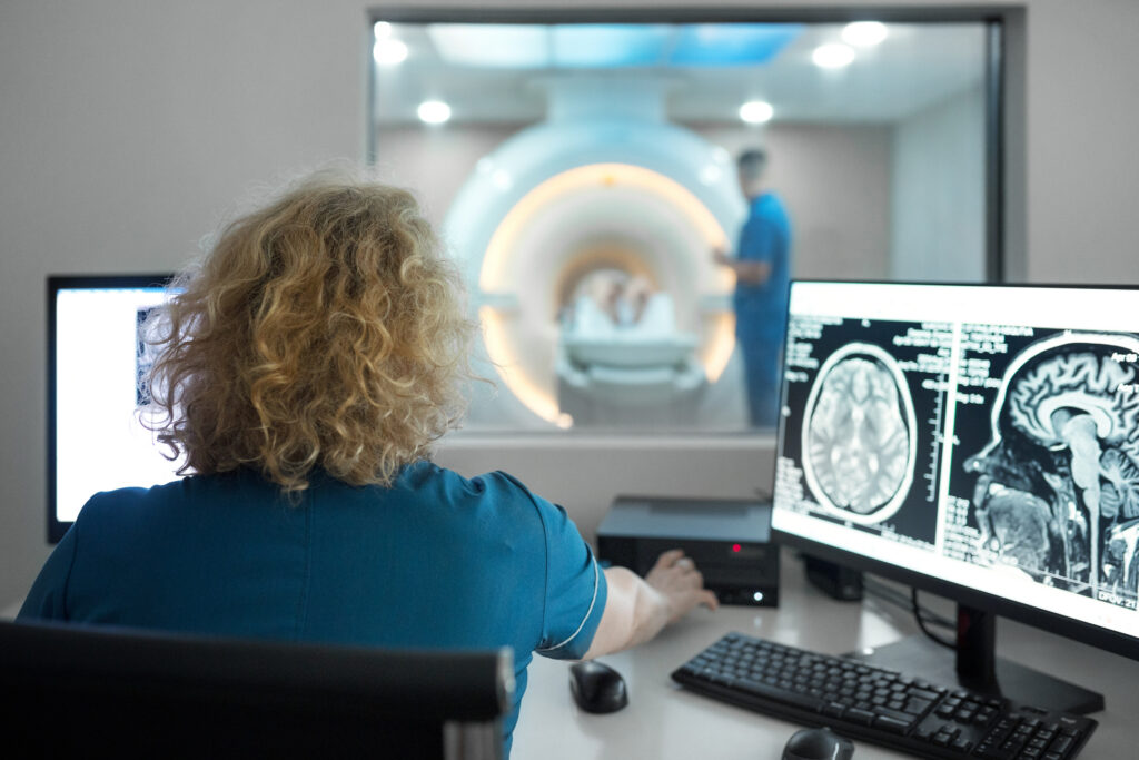 MRI scanning procedure control room